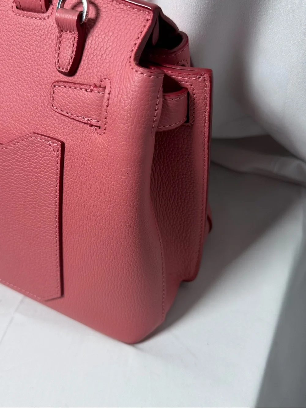 MCM Rose Pink Top-Handle Satchel with Detachable Strap
